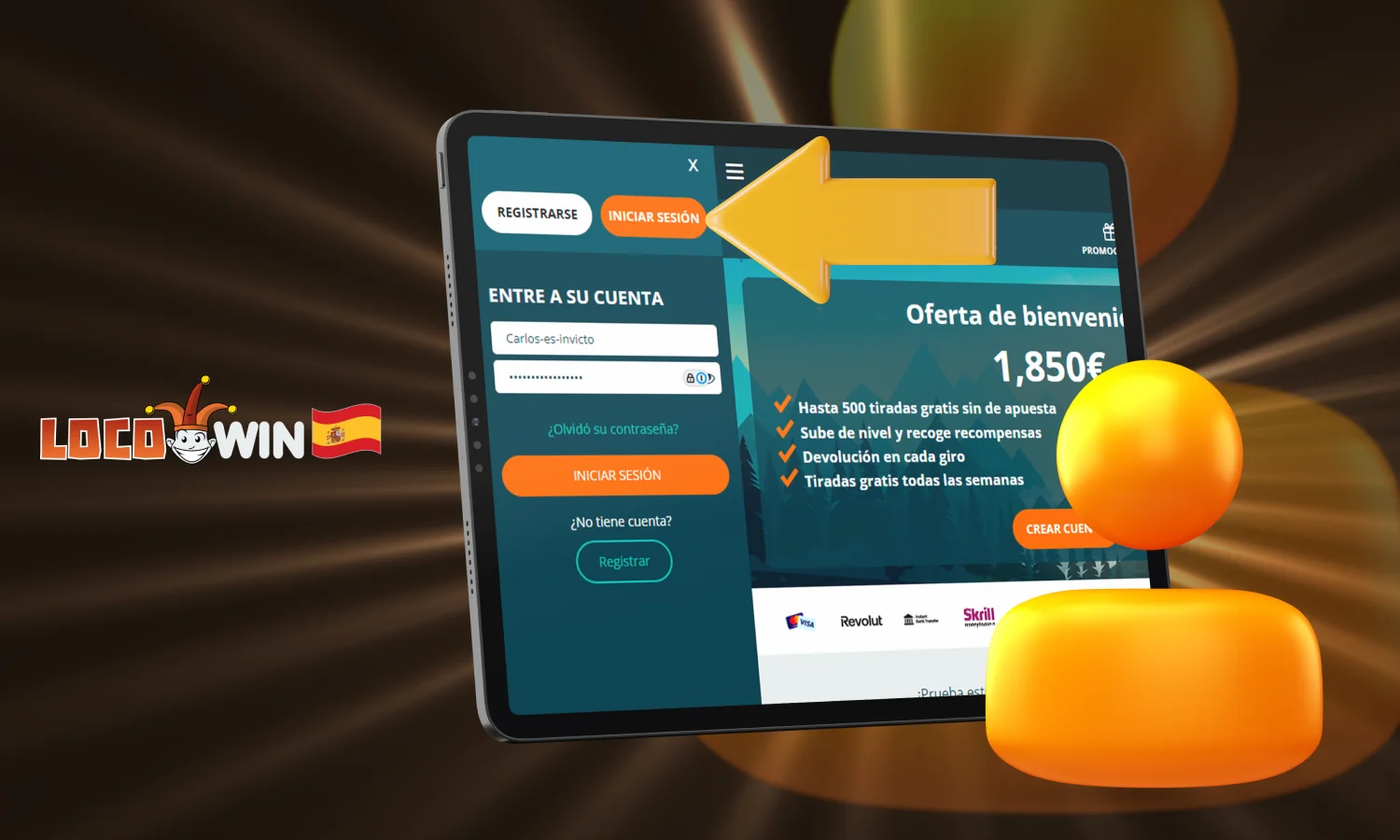 Guía de acceso al perfil de Locowin