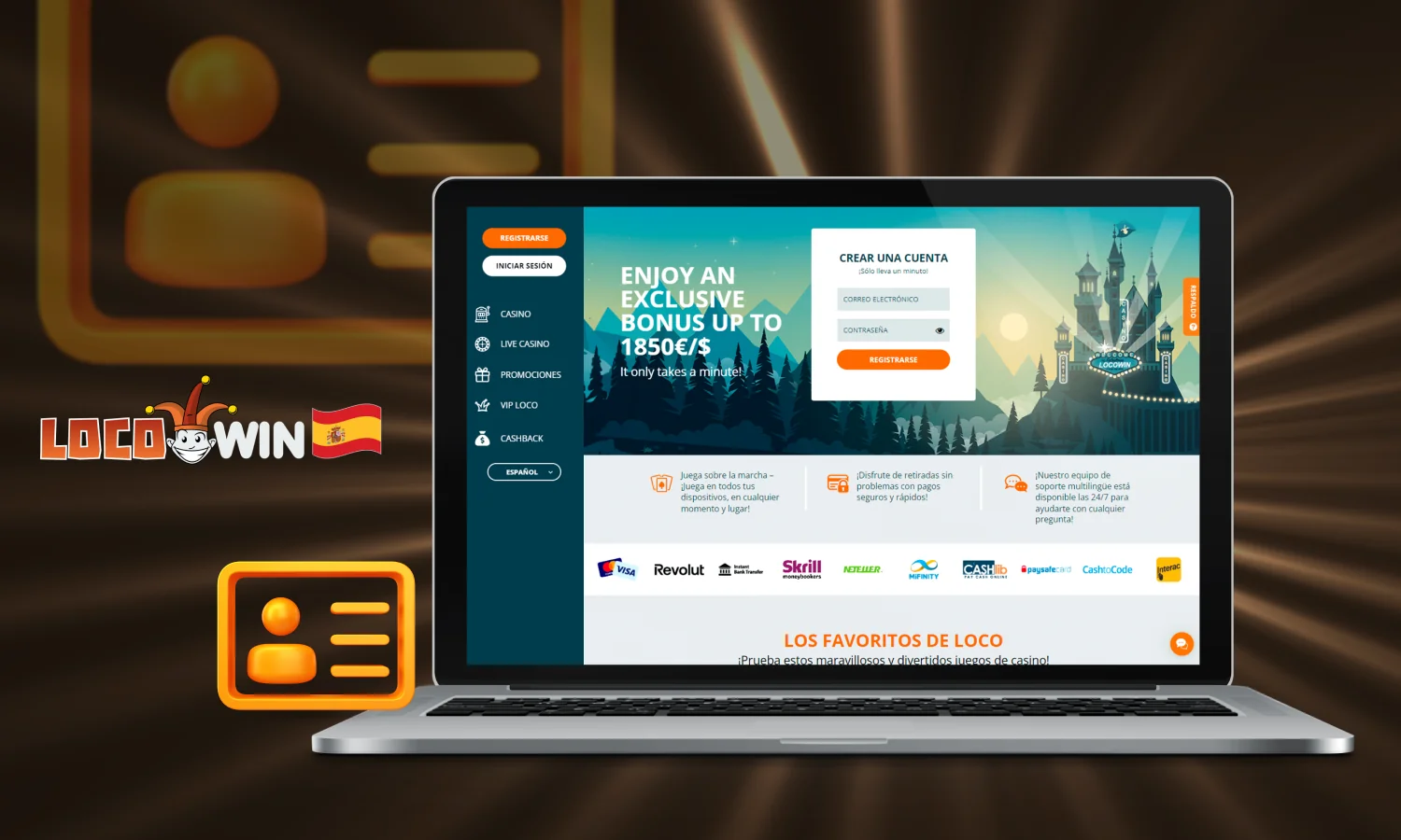 Abrir el sitio web oficial de Locowin